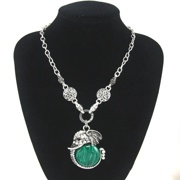 Новое модное ожерелье с подвеской в виде слона ожерелья большим серебряным