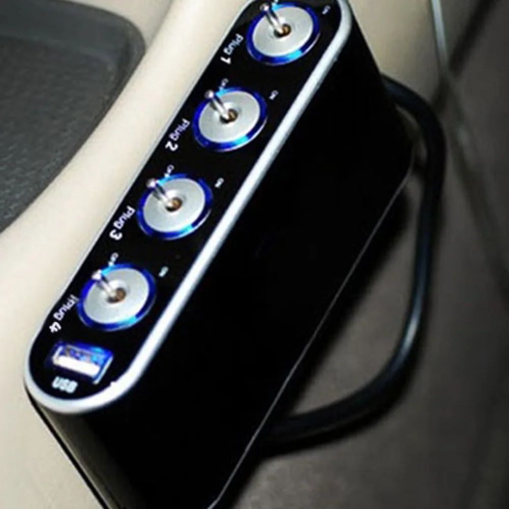 4-Way в 1 блок автомобильный прикуриватель Splitter автомобиля зарядное устройство