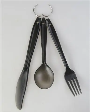 Одобрено FDA! Уличные ножи из поликарбоната вилка ложка столовая посуда трех