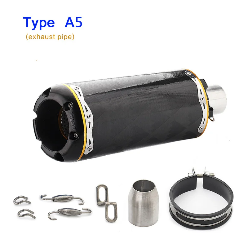 51 мм moto rcycle выхлопная труба moto mivv akrapovic два брата выхлопная труба для kawasaki er6n z900 R1 R6 gsr650 cbr1000 - Цвет: Type A5