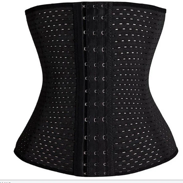 

Body thin waist Cincher with steel hollow ventilation three breasted waist slimming belt.