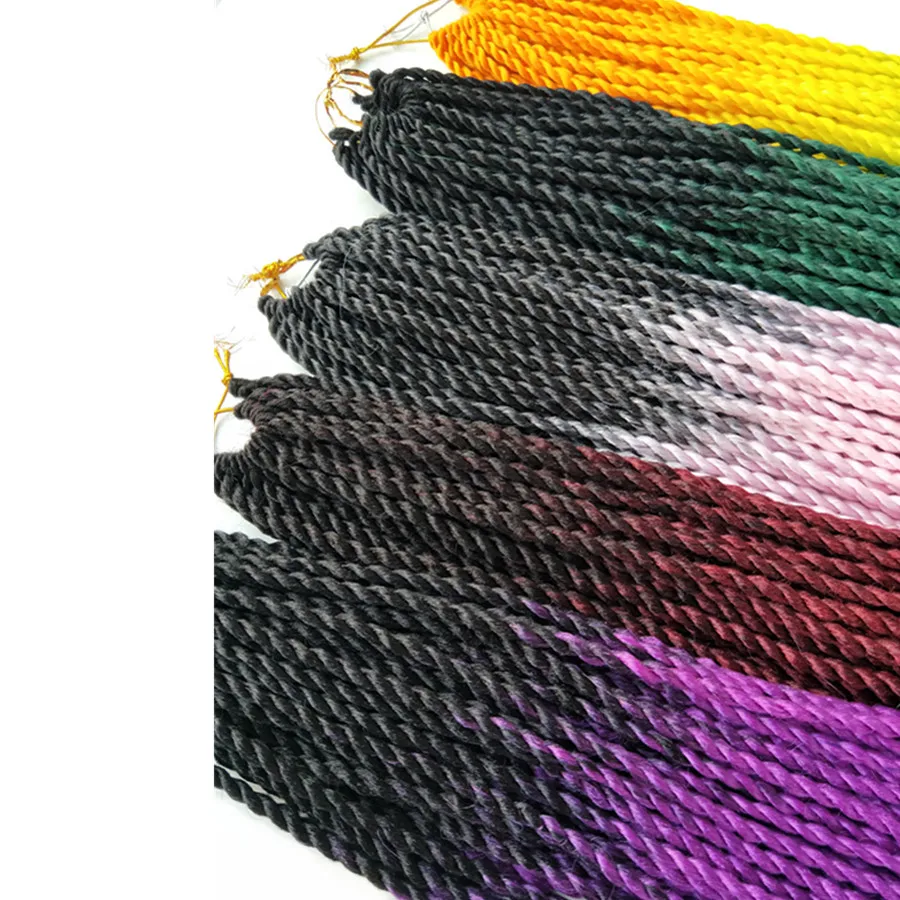 2" 1-10packs Pervado волосы синтетические Сенегальские твист косички волосы для наращивания Радужный Омбре зеленый серый розовый крючком волосы плетение