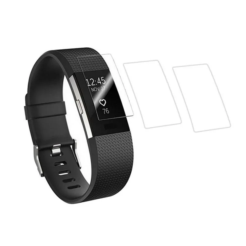 

3pieces Anti-scratch Ultra Thin HD Clear Protective Film Guard For Fitbit Charge 2 Charge2 Wristband Full Screen Protector Cover