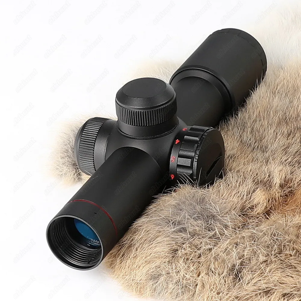 Компактный охотничий прицел Ohhunt 4.5x20E оптический с красной подсветкой и