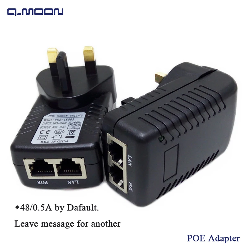 Инжектор POE 48 В 0 5a 10/100 Мбит/с Интернет камера Rj45 Ethernet инжектор питания