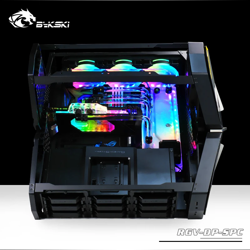 Bykski водный охладитель пластина для DeepCool Quadstellar чехол, RBW(5 V)/RGB(12 V), подходит для водяного охлаждения здания