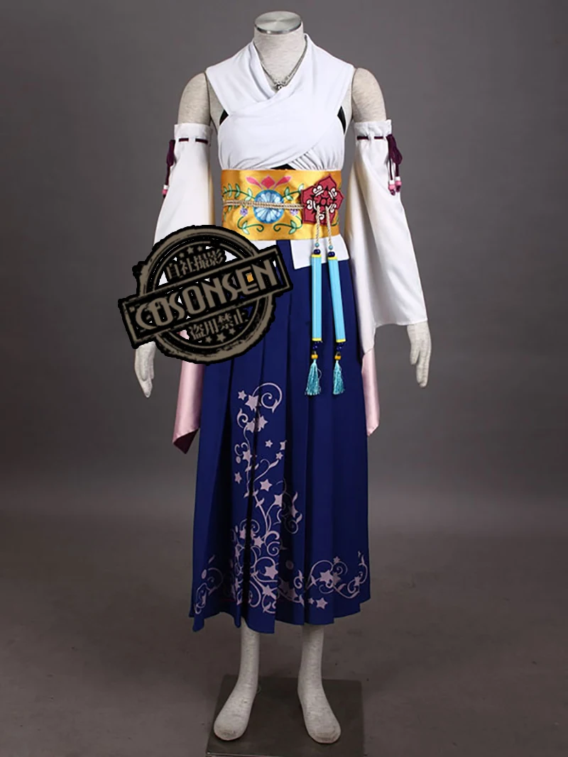 Final Fantasy X 10 Yuna вызваны люксовый костюм для косплея COSPLAYONSEN любых размеров|cosplay