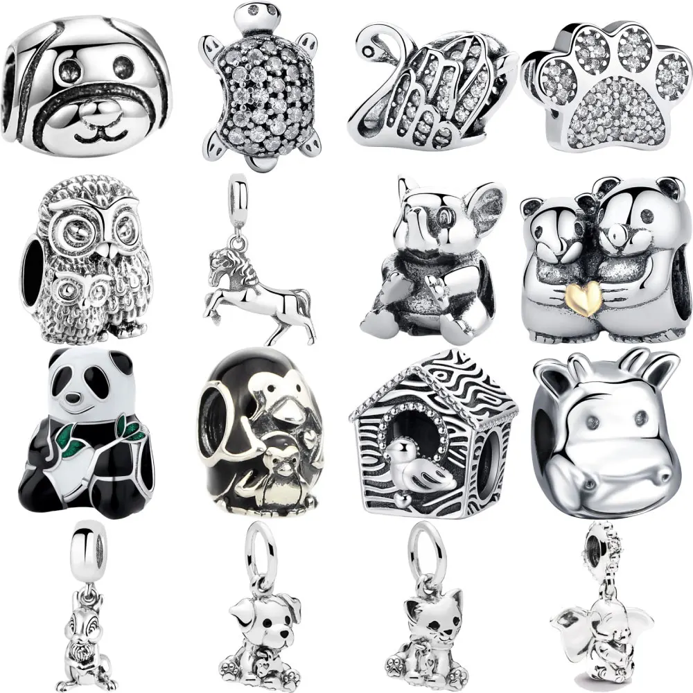 Дизайнерский браслет из стерлингового серебра 925 пробы с плавающими бусинами