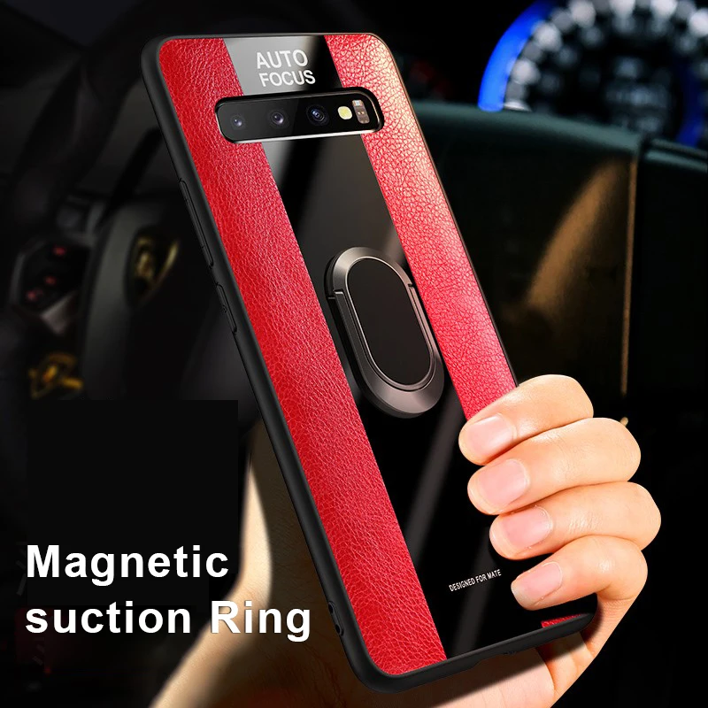 BXE Luxury Phone Case For Samsung Galaxy S8 S9 S10 Plus S10e With Magnetic Holder Ring S10Plus S9+ |