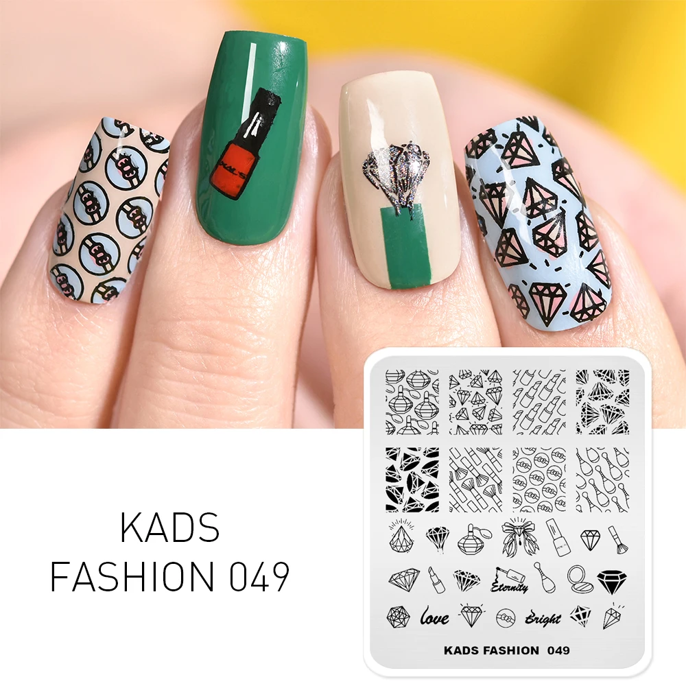 

KADS, новая мода, 049, искусство ногтей, искусство, искусственный маникюр, штамп для ногтей, профессиональные штамповочные пластины для ногтей
