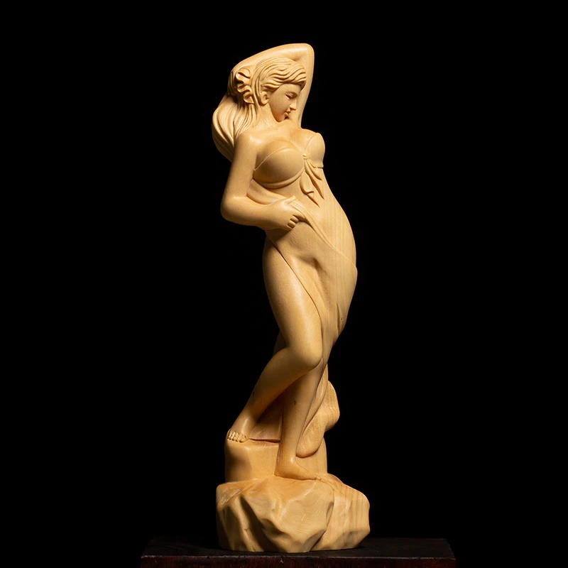 Высокое качество Boxwood резьба по дереву украшения для залов фигура статуя ручной