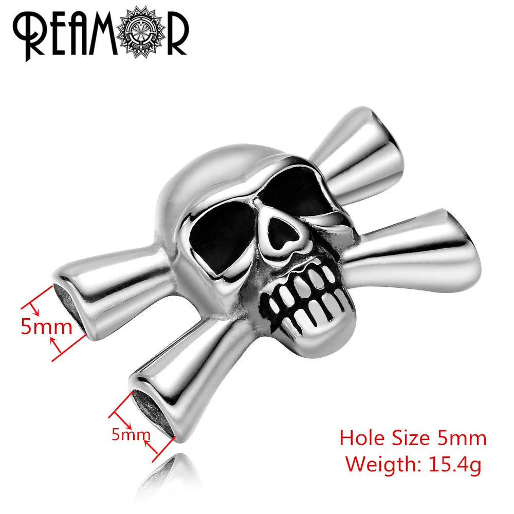 REAMOR соединительные головки пиратского черепа из нержавеющей стали 316L подвески