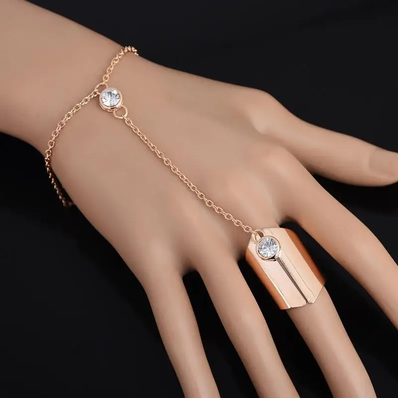 Женский браслет цепочка PINKSEE в стиле знаменитостей золотого цвета|bracelets for|crystal