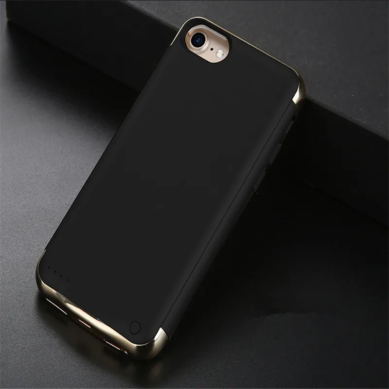 Black NTSPACE резервный внешний аккумулятор для iPhone 8, 7, 6, 6 S, беспроводной чехол с зажимом на заднюю панель для iPhone 6, 6 S, 7, 8 Plus, чехол с зарядным устройством - Цвет: Black