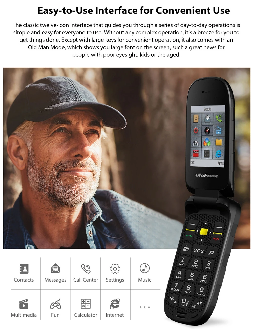 Ulefone Armor флип IP68/IP69K водонепроницаемые мобильные телефоны 1200 мАч двойной экран 2 4