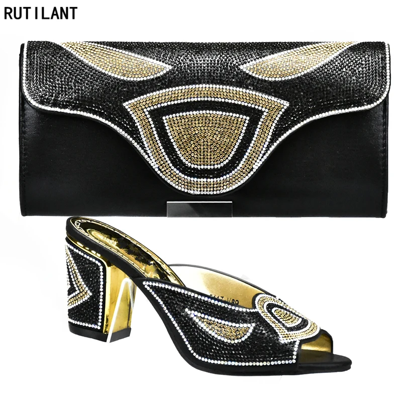 Новое поступление обуви в африканском стиле и сочетающейся сумки итальянский