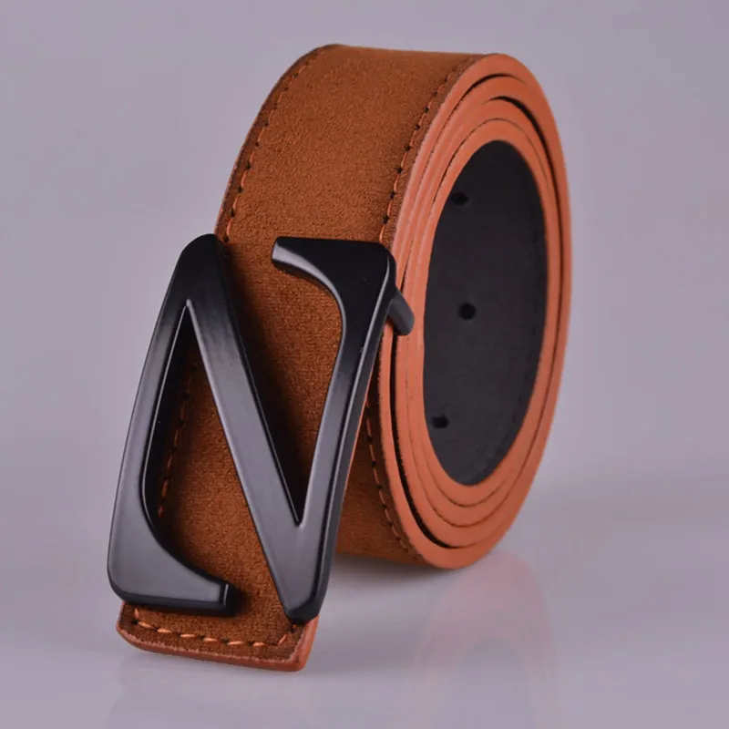 Мужской замшевый ремень с Z образной пряжкой в деловом стиле|jeans belt|male beltbelt business |