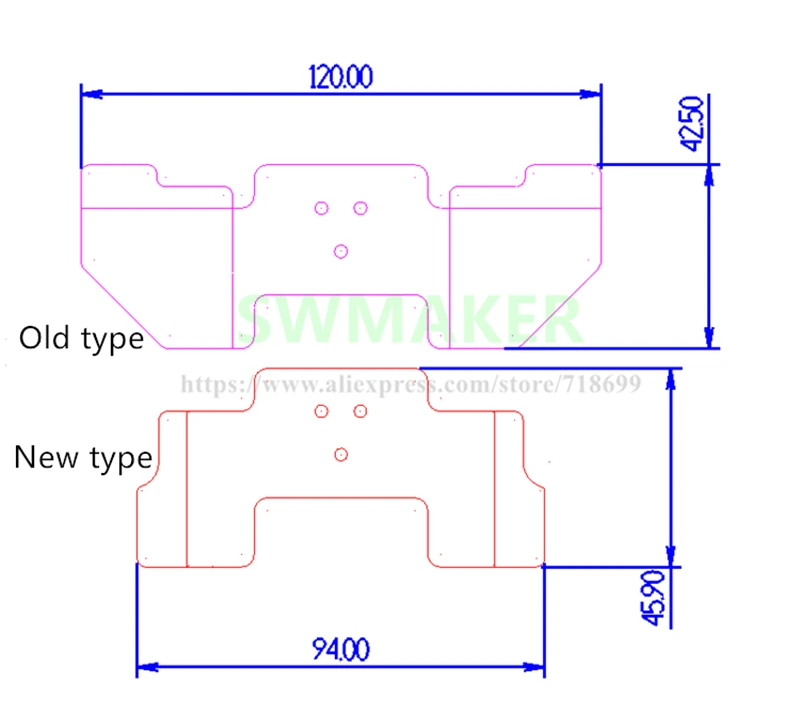 Тип Ultimaker 2+ 3D принтер Chimera hotend Комплект двойной экструдер 2 на входе 2 Экструзионная головка экструдер из алюминиевого сплава
