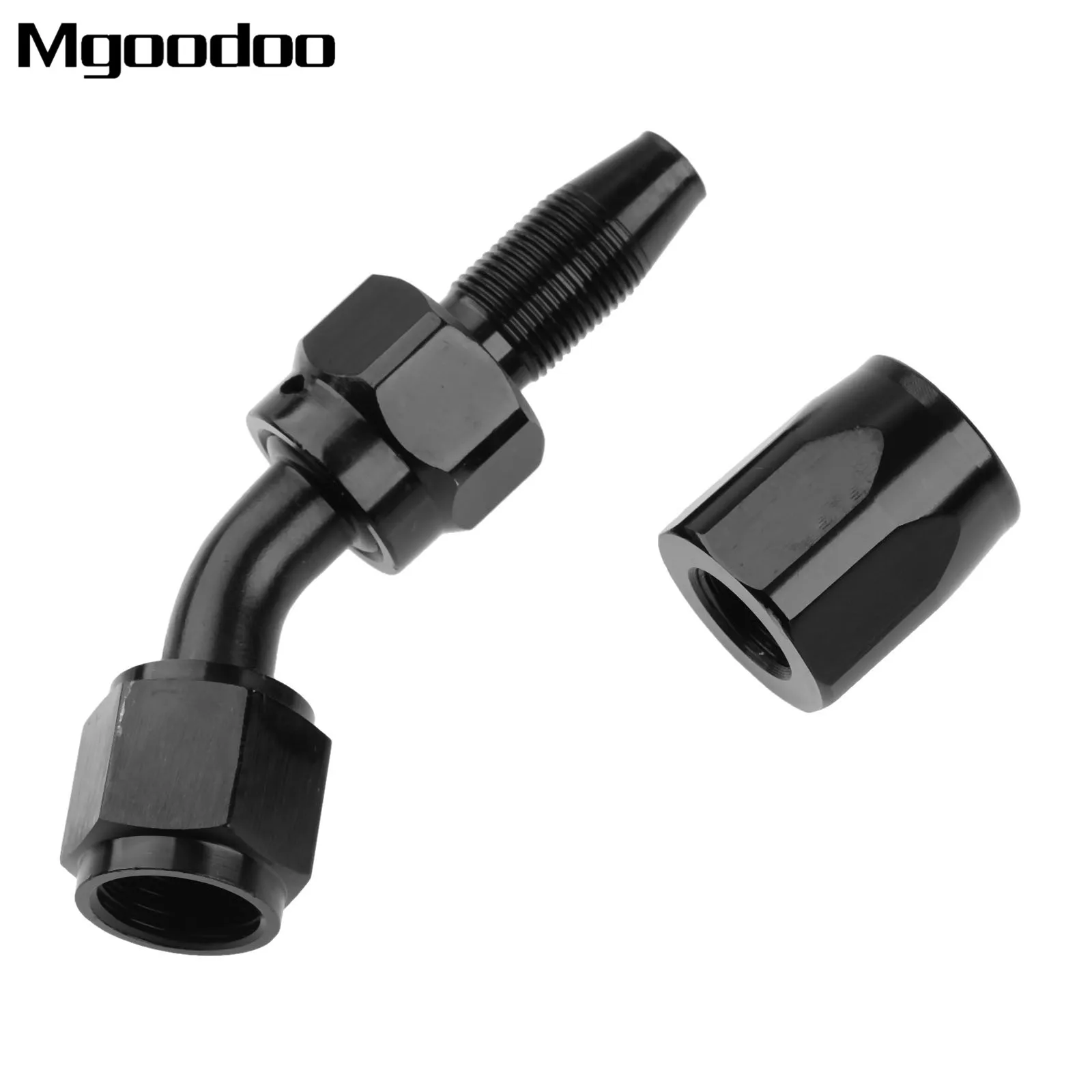 

AN6 AN-6 Swivel Seal Fitting 45 Degree Black Oil Cooler Aluminum Swivel Oil Fuel Fitting Adaptor High Quality Reusable Hose End