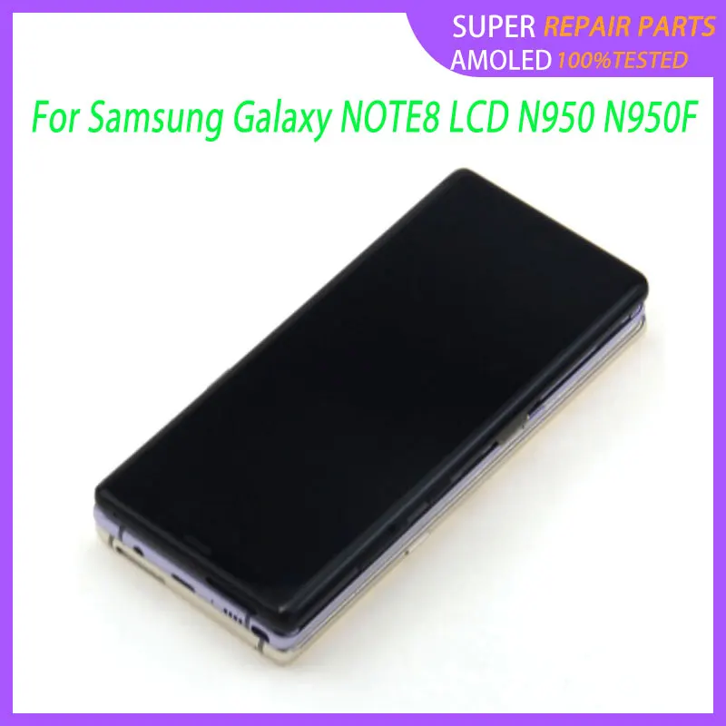 NOTE 8 lcd для samsung Galaxy NOTE8 lcd N9500 N9500F lcd сенсорный экран оригинальные запасные части 6,3 дюймов+ рамка