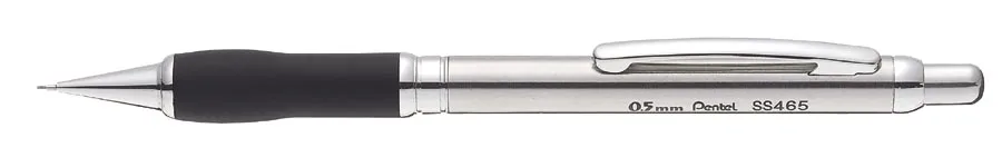 PENTEL металлический механический карандаш 0,5 мм Япония импортирует Высокое качество Профессиональные нержавеющая сталь оболочки 1 шт - Цвет: SilverBlack