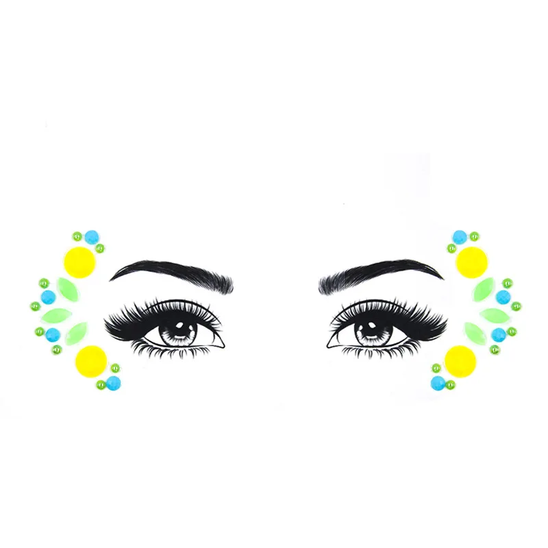 23 Luminous Стразы, блестящая временная татуировка, наклейка s Body Face Jewels, тату-палка, музыкальный фестиваль, вечерние, макияж, блестящая кристальная наклейка для лица - Цвет: 23 Luminous