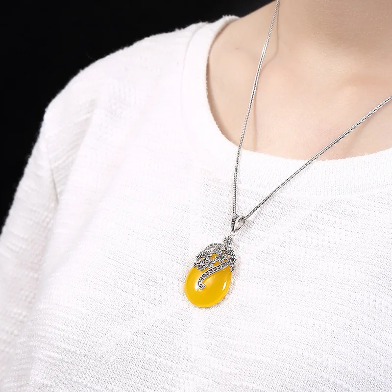 Женский винтажный кулон из серебра 100% пробы в стиле ретро|pendants for women|pendant necklacependant