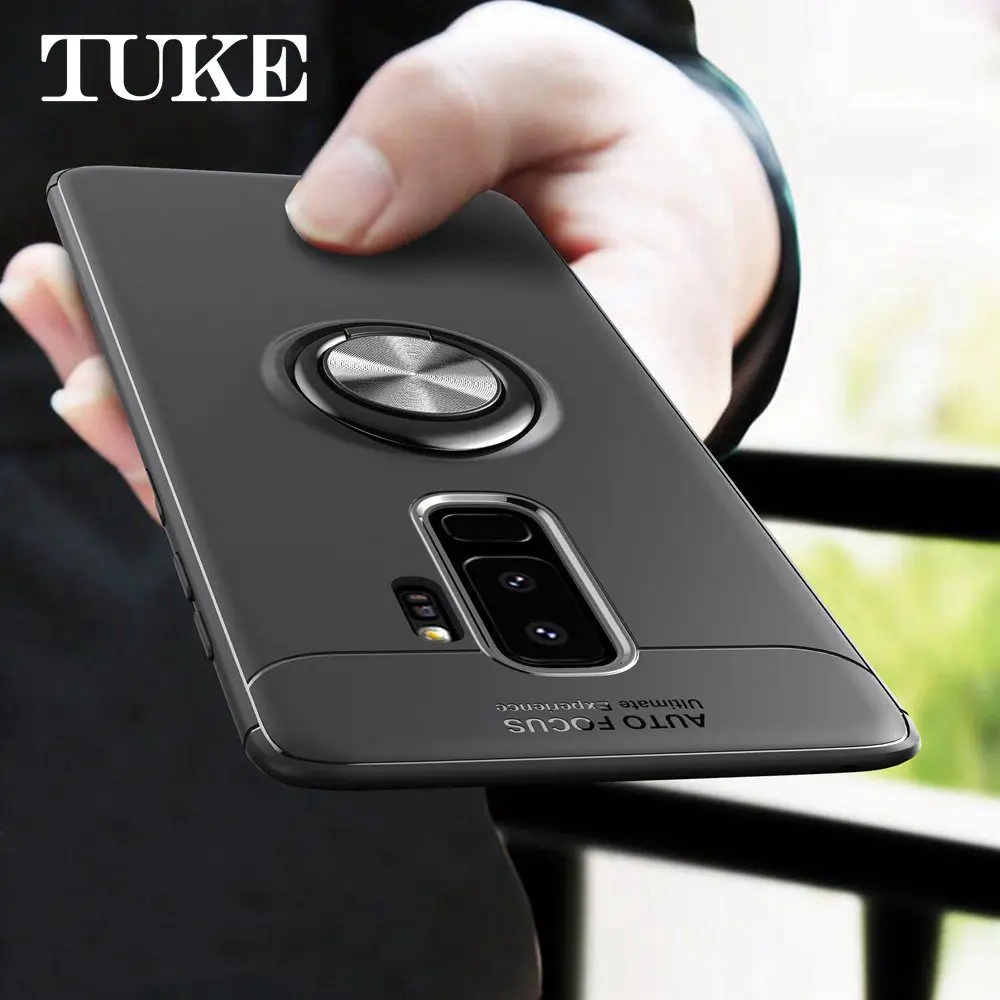 Роскошный силиконовый защитный чехол TUKE для Samsung Galaxy S9 Plus с поворотом на 360