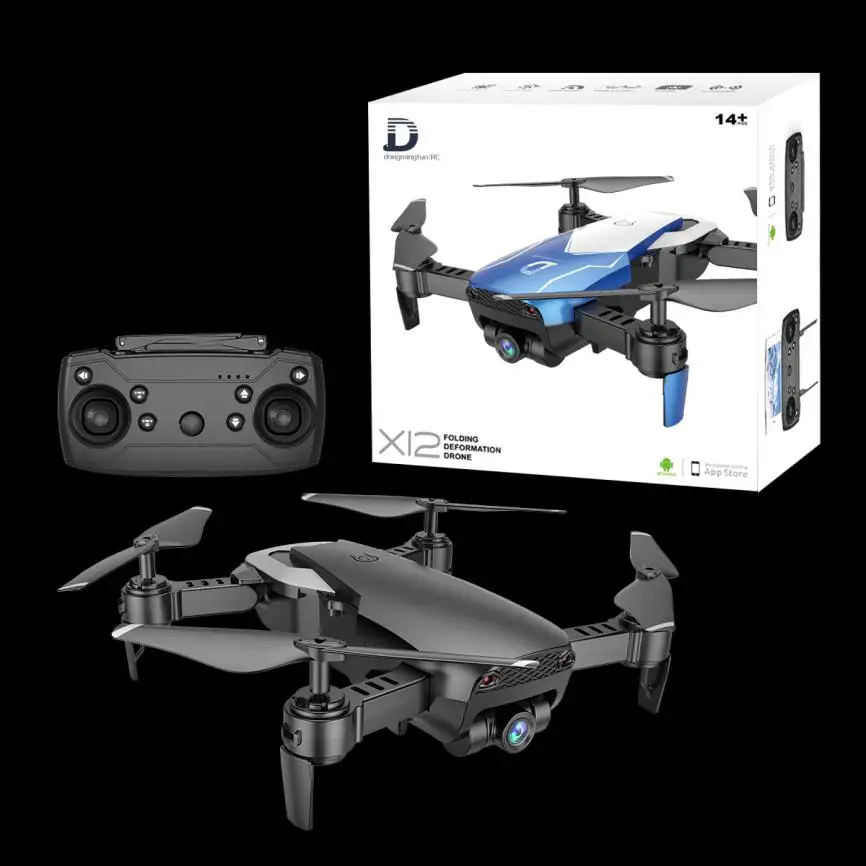 Радиоуправляемый Дрон X12 0.3MP камера WiFi FPV 2 4G один ключ возврат Квадрокоптер