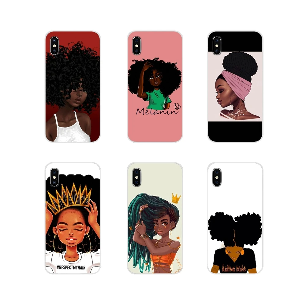 Аксессуары чехлы для телефонов Samsung Galaxy A5 A6S A7 A8 A9S Star J4 J6 J7 J8 Prime Plus 2018 Black Girl MELANIN