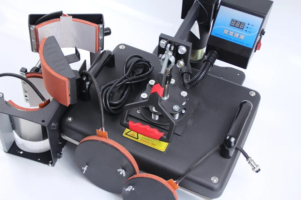 

Free Shipping 5 in 1 Sublimation heat press transfer machine for printing mug plate T-shirt DX-305