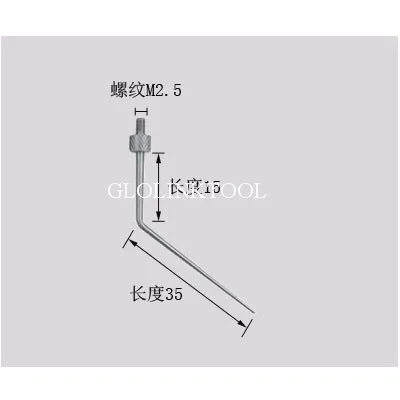J14 L50X45degree M2.5 резьба Диаметр иглы HSS циферблат тестовый индикатор контактная точка заостренный игла циферблат индикатор детали инструмента 10 мм 20 мм 45 градусов - Цвет: J14 L50X45degree
