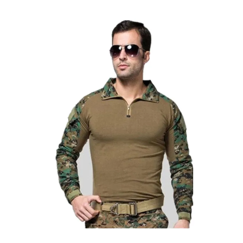 

Tactical military army uniform combat gen 3 clothing gen 3 jacket pants with pads frog uniform for airsoft hunting