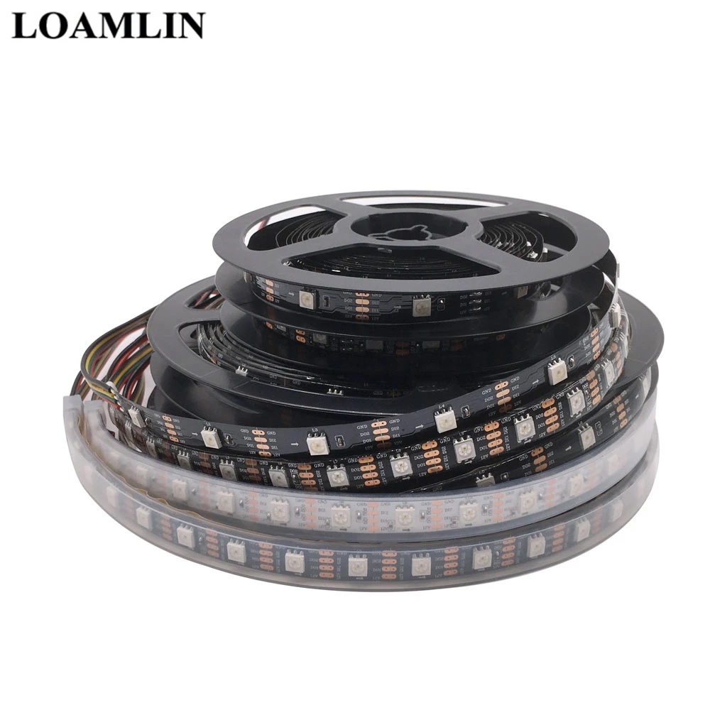 GS8208 8208 5050SMD RGB Пиксельная лента Адресуемая 30/60/144 пикселей/светодиодов/m