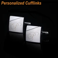 personalized cufflinks custom name cuff links for mens gifts dad customized cuff buttons wedding favors for fathers day cl 013