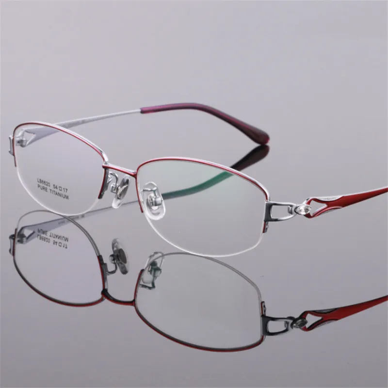 Титановые очки высокого качества женские для глаз ультралегкие по рецепту 620