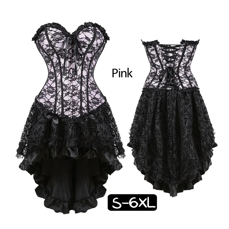 Корсет женский кружевной в стиле стимпанк модная пикантная Одежда с бантом
