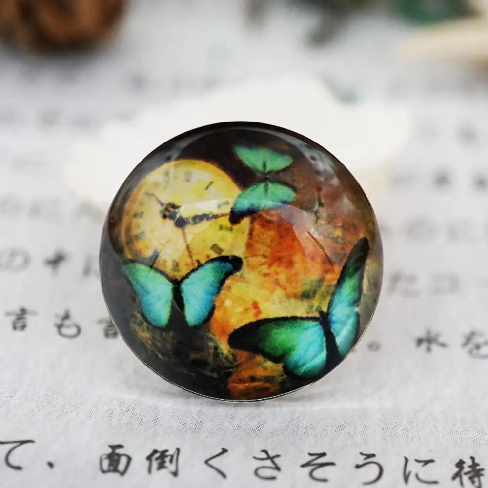 

Новая мода 5 шт./лот Круглый 25 мм стекло бабочка шаблон кабошон стеклянные изделия Аксессуары для ювелирных изделий 3000-275