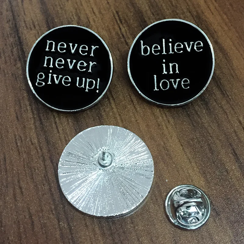 Женская Брошь с эмалью Believe In Love черная брошь на булавке аксессуар для шляпы
