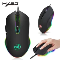 hxsj programmable gaming mouse 4800dpi 6 buttons rgb backlit usb wired optical mouse gamer for pc computer laptop