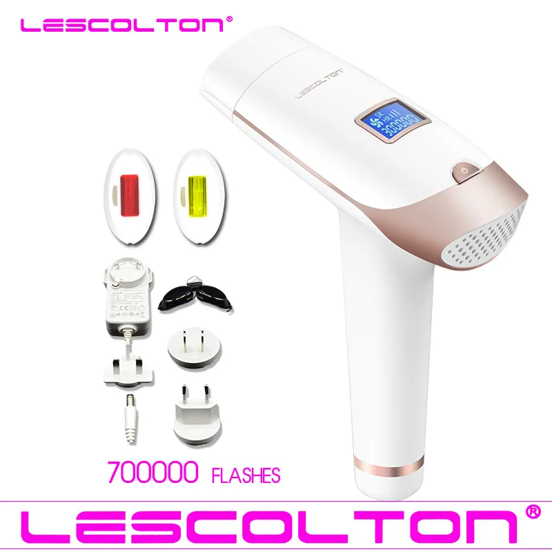 700000times White 1000000 раз Lescolton 3в1 IPL depiladora лазерная эпиляция ЖК-дисплей перманентное бикини тело подмышки лицо depilador - Цвет: 700000times White