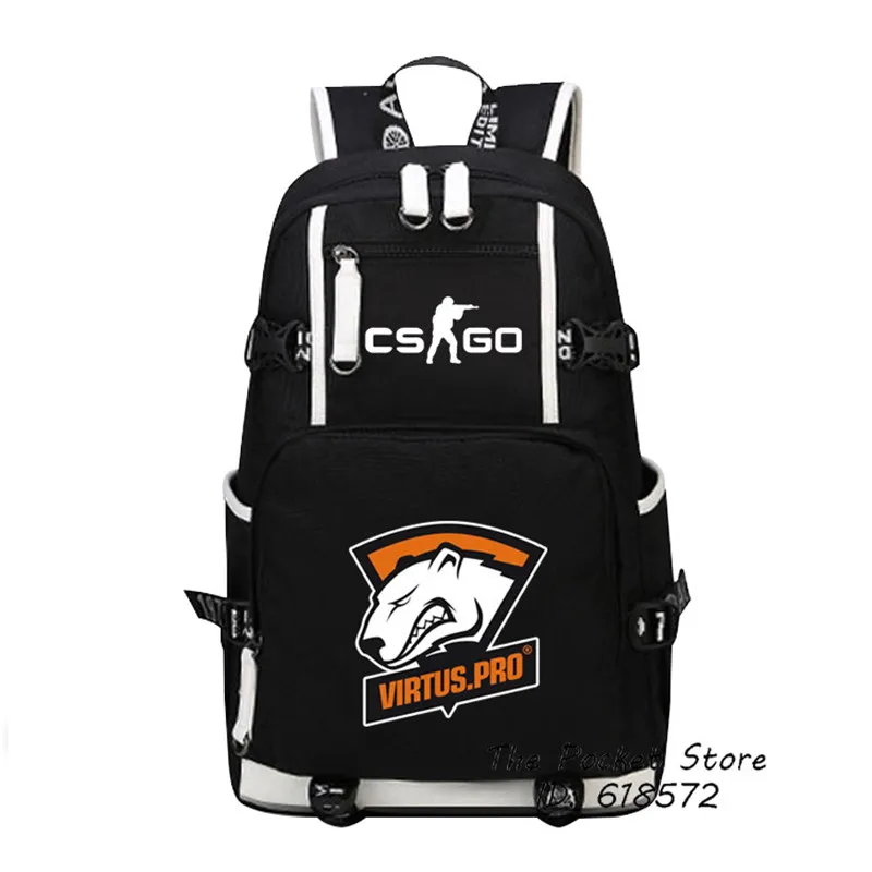 Высококачественный рюкзак Virtus. pro Team Fnatic DOTA 2 CS CSGO с принтом, мужские дорожные сумки, холщовые школьные сумки Оксфорд, рюкзак для ноутбука