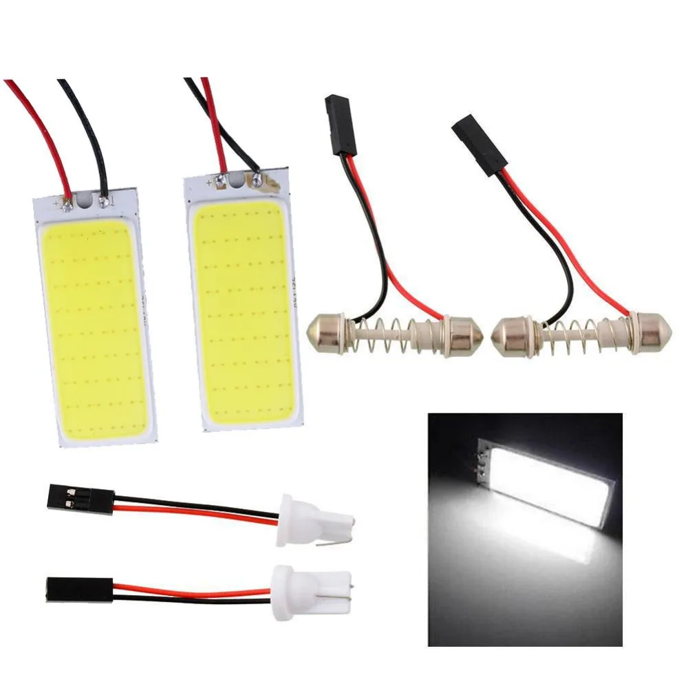 Vehemo 2 шт. HID яркая Ankunft 36 COB LED-Chip-панельная лампа 12 В для салона автомобиля дверь