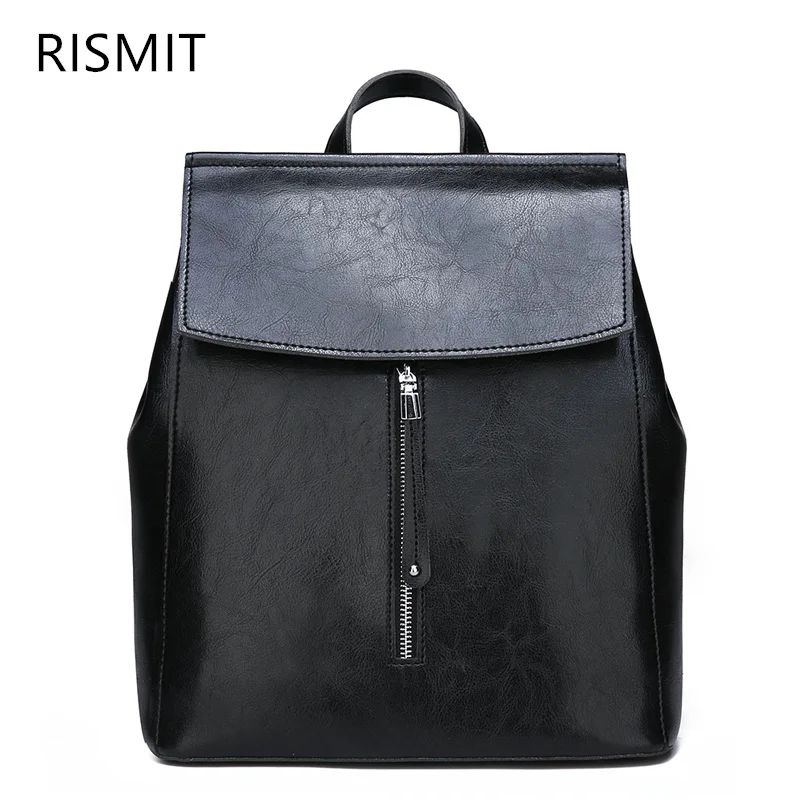 Новинка, акция, Mochila Escolar Rismit, 3 в 1, кожаный рюкзак, женская сумка через плечо, две дорожные сумки для школы, Tiank