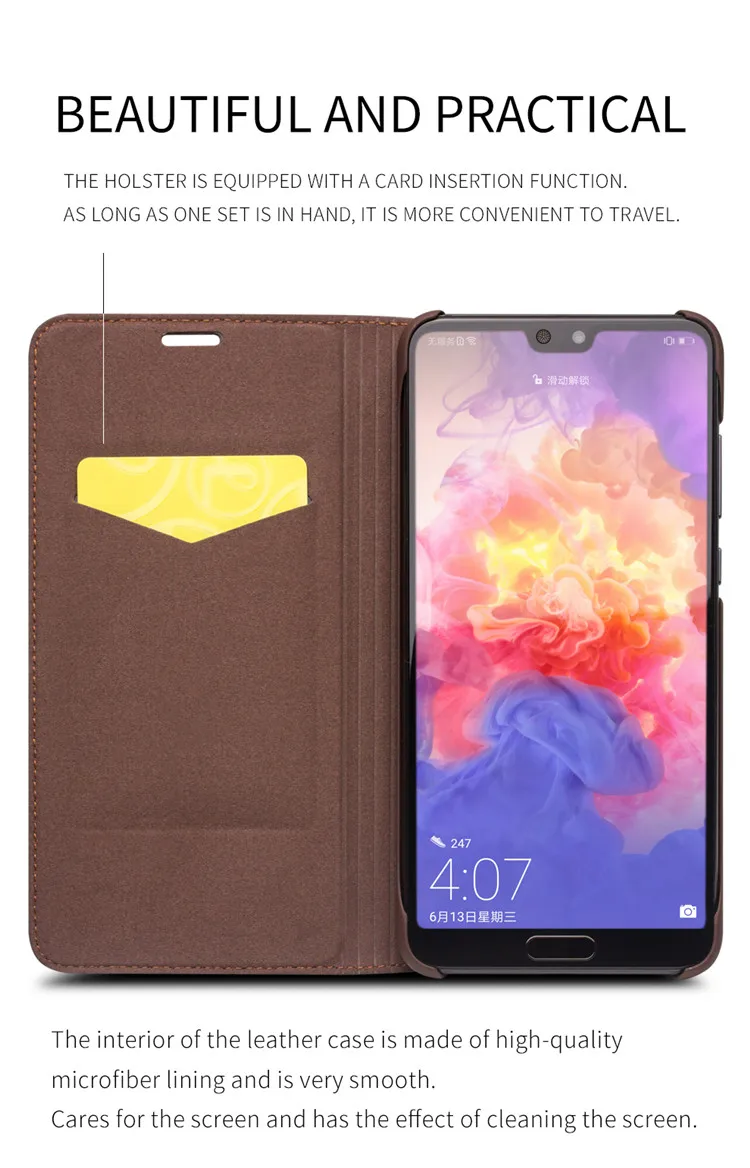 QIALINO модный флип-чехол из натуральной кожи для huawei Ascend P20 Pro сумка ручной работы Роскошный ультра тонкий чехол для телефона 6,1 дюймов