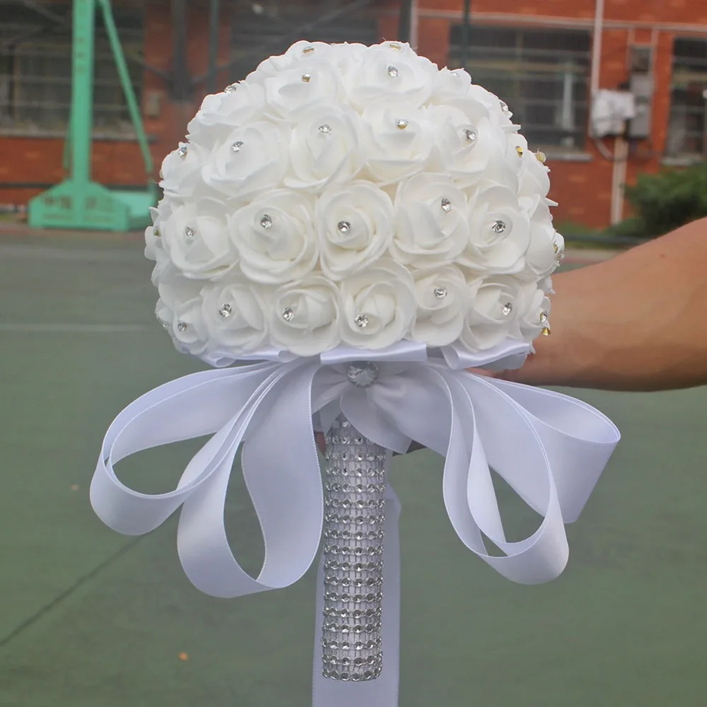 

Wedding dress accessories DIY creative bride bouquets delicate rose stitching wedding gorgeous pearl accessories bridal bouquet