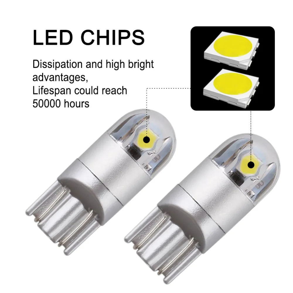1 пара Автомобильные светодиодные лампы t10 6 Вт 3030 SMD 12 В 6000 К|Сигнальная лампа| |