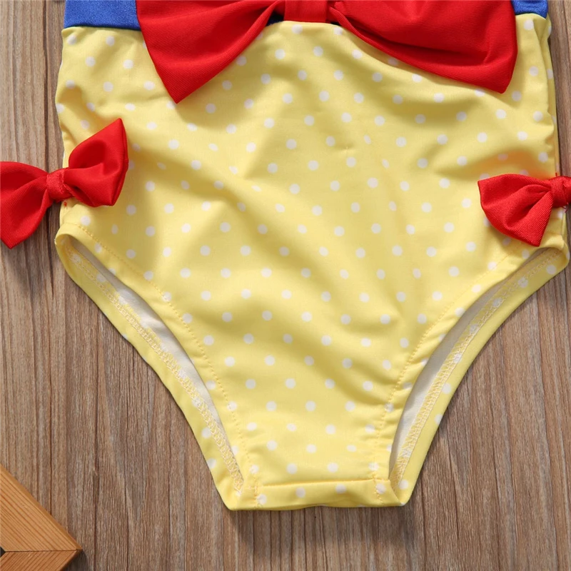 2017 Детский комплект бикини для маленьких девочек купальный костюм с бантом и