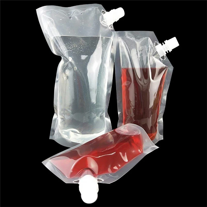 

20pcs Plastic Reusable Liquor Pouch Clear Heavy Duty Drinks Flasks Concealable Drinking Flasks Cruise Bags Kit with Funnel