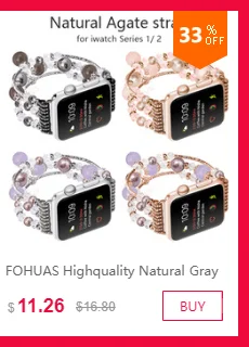 FOHUAS, ремешок для часов из черного дерева, натуральная кожа, петля для apple watch, серия 3, 42 мм, Ретро ремешок, браслет, застежка, петля, черный, коричневый